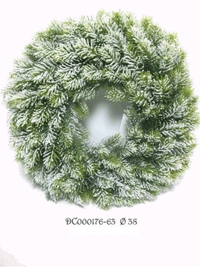 Picture of PINE WREATH x156 TIPS w/SNOW 40cm