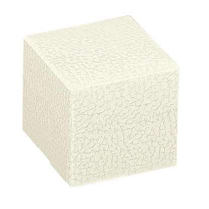 Immagine di SCATOLA PIEGHEVOLE 120X120X150 PELLE BIANCO CF. 10 PZ.